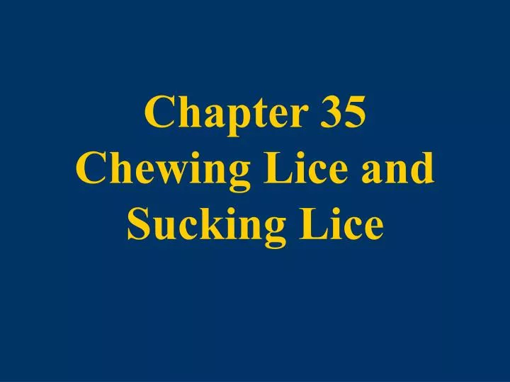 chapter 35 chewing lice and sucking lice