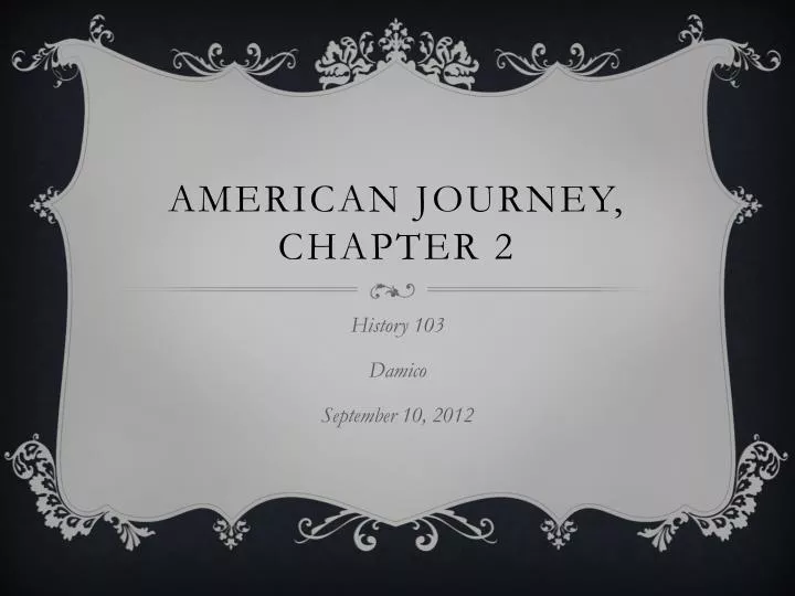 american journey chapter 2