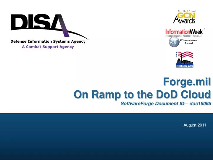 forge mil on ramp to the dod cloud softwareforge document id doc16065