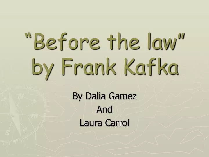 before the law by frank kafka