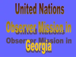 United Nations Observer Mission in Georgia