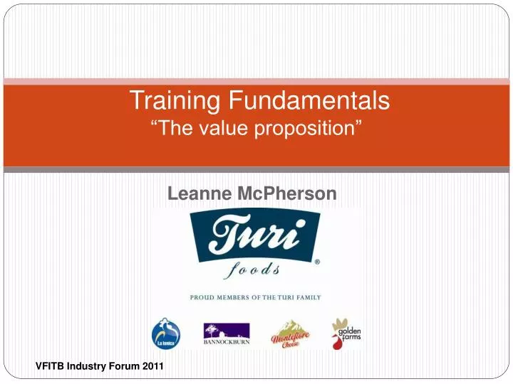 training fundamentals the value proposition