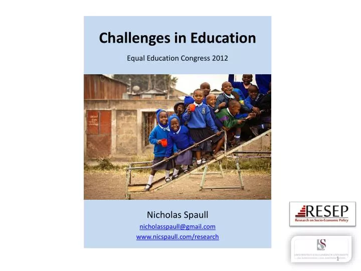 challenges in education equal education congress 2012