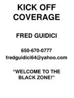 KICK OFF COVERAGE - slide 1