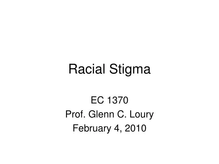 racial stigma