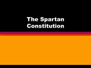 The Spartan Constitution