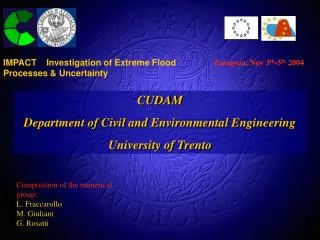 CUDAM Department of Civil and Environmental Engineering University of Trento