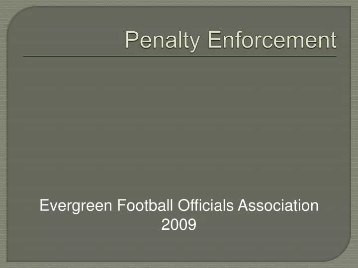 penalty enforcement
