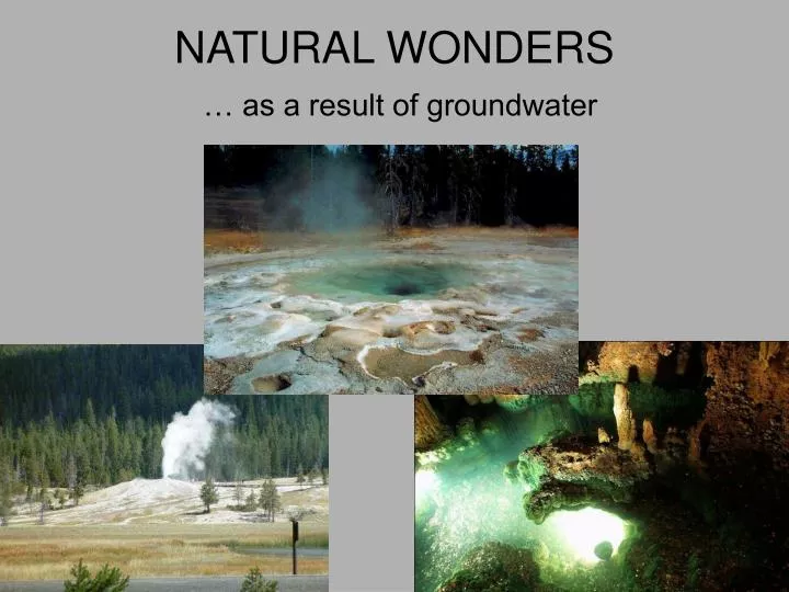 natural wonders as a result of groundwater