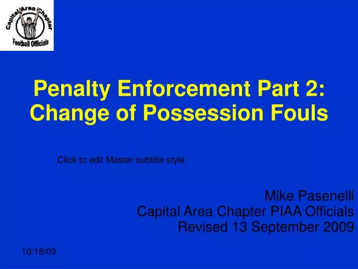 penalty enforcement part 2 change of possession fouls
