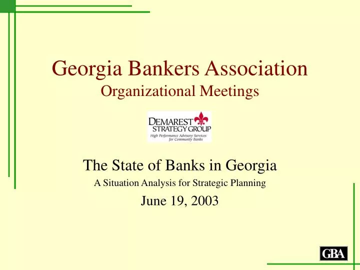 georgia bankers association organizational meetings