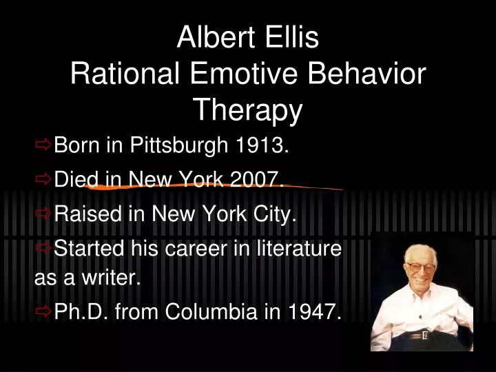 albert ellis rational emotive behavior therapy