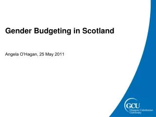 Gender Budgeting in Scotland