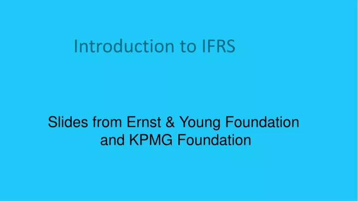 introduction to ifrs
