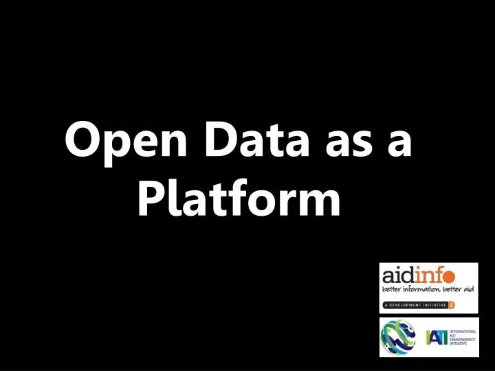 open data as a platform