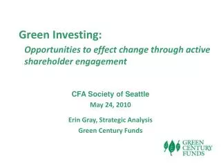 Green Investing: