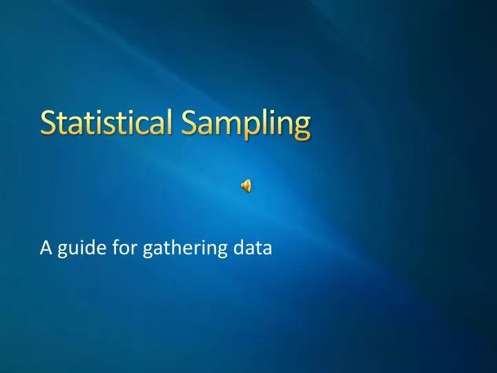 statistical sampling