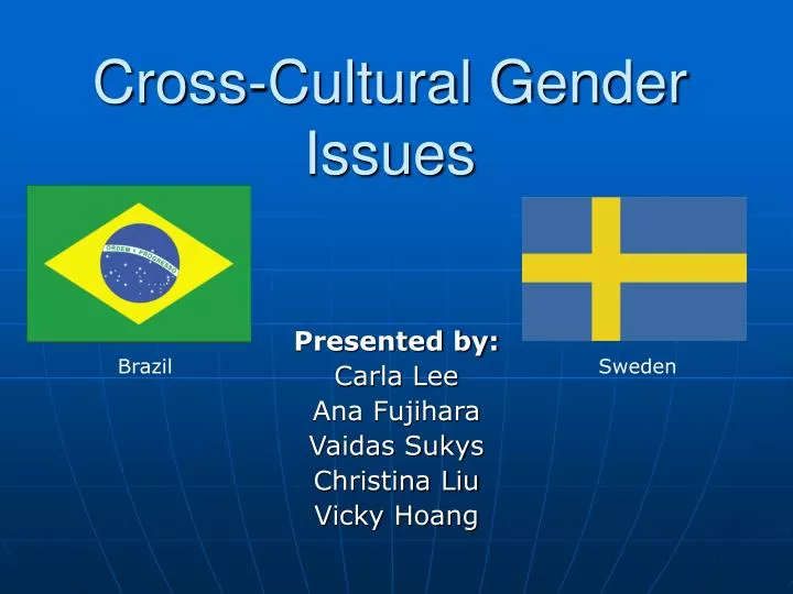 cross cultural gender issues