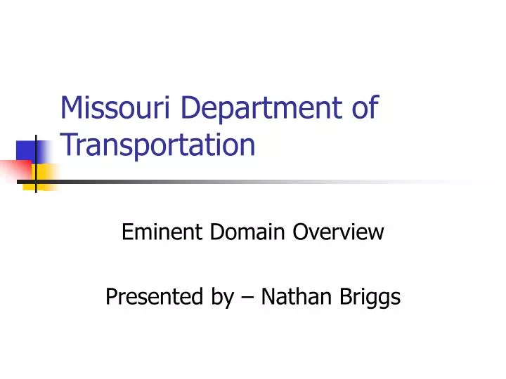 missouri department of transportation