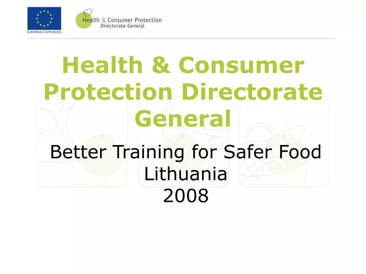health consumer protection directorate general