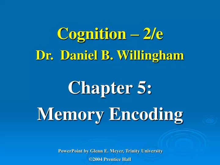 cognition 2 e dr daniel b willingham