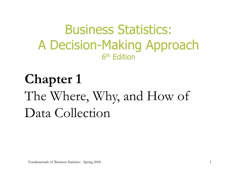 chapter 1 the where why and how of data collection