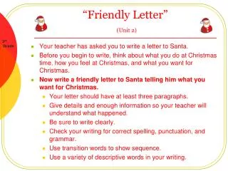 friendly letter unit 2