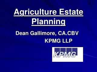Agriculture Estate Planning