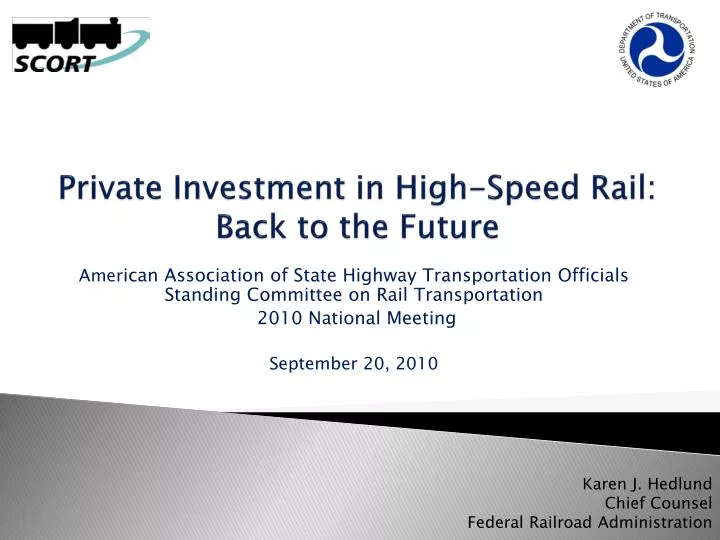 private investment in high speed rail back to the future