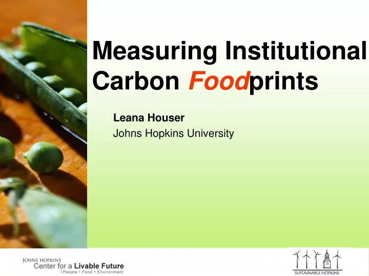 measuring institutional carbon food prints