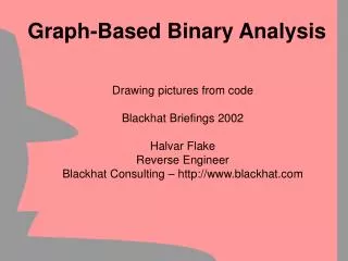 Graph-Based Binary Analysis