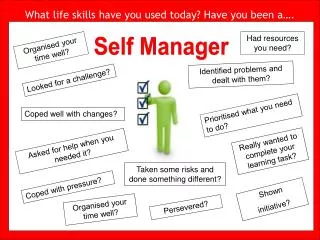 What life skills have you used today? Have you been a….