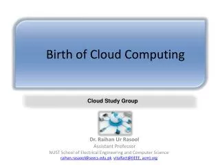 Birth of Cloud Computing