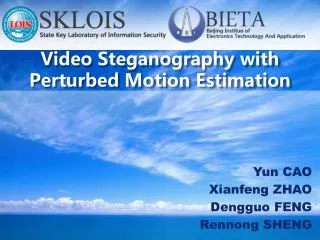 Video Steganography with Perturbed Motion Estimation