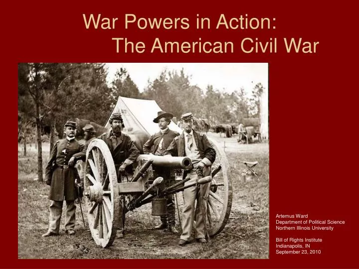 war powers in action the american civil war