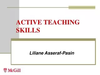 ACTIVE TEACHING SKILLS