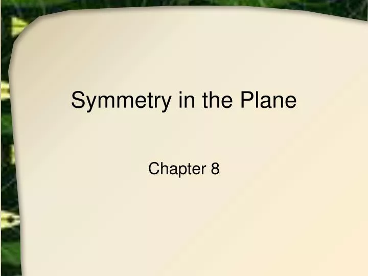 symmetry in the plane