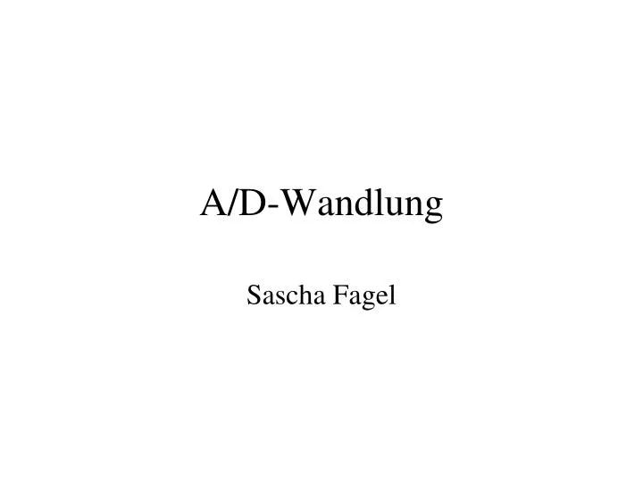 a d wandlung