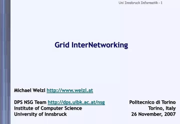 grid internetworking