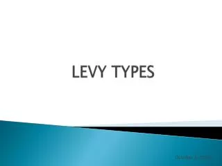 LEVY TYPES