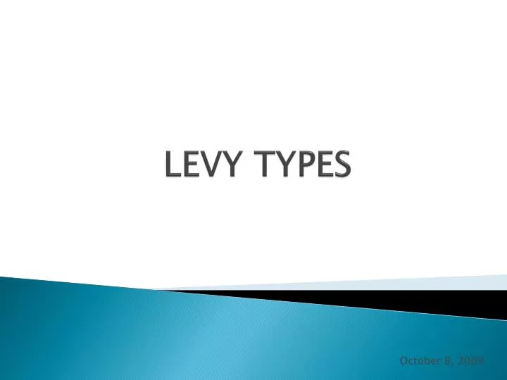 levy types