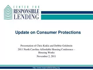 Update on Consumer Protections