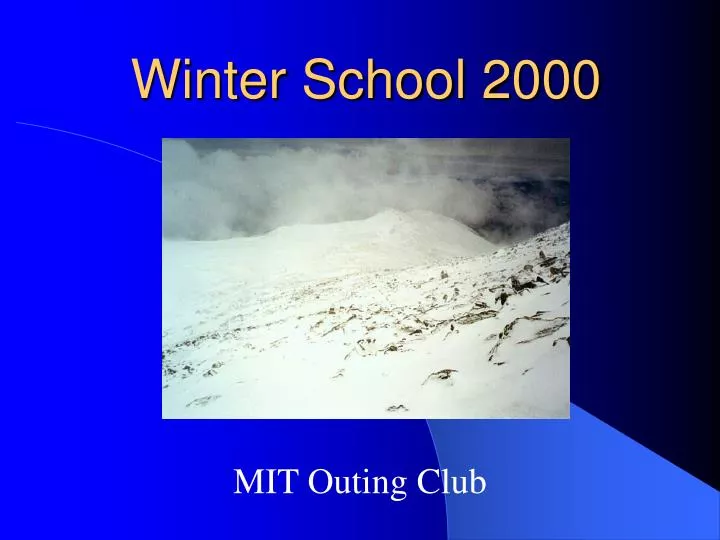 winter school 2000