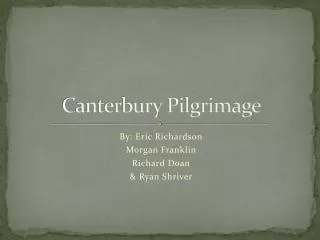 Canterbury Pilgrimage