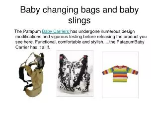 baby changing bags and baby slings