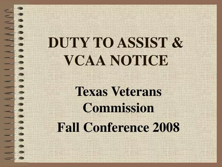 duty to assist vcaa notice