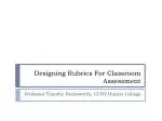 Designing Rubrics For Classroom Assessment - slide 1