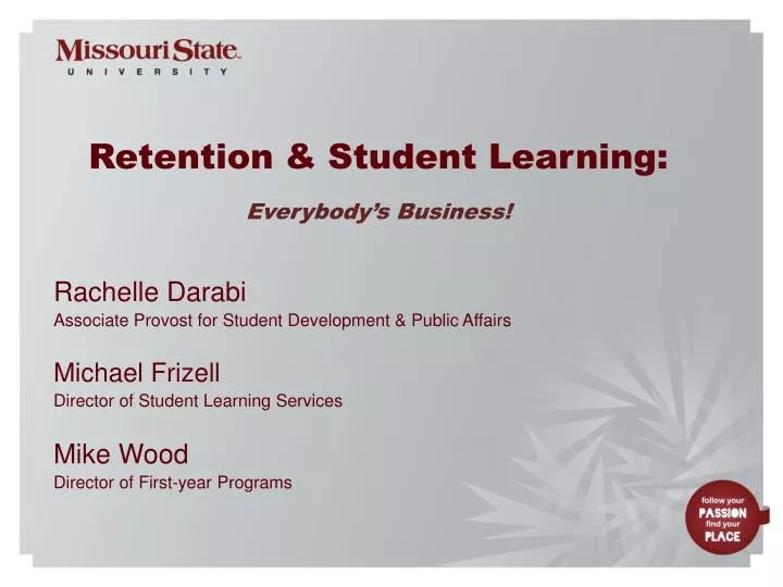 retention student learning everybody s business
