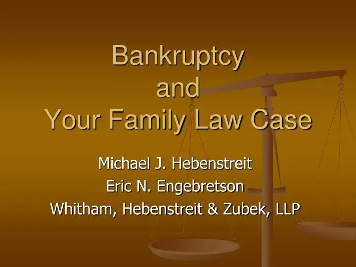 bankruptcy and your family law case