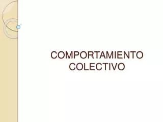 comportamiento colectivo
